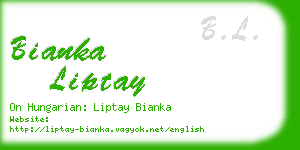 bianka liptay business card